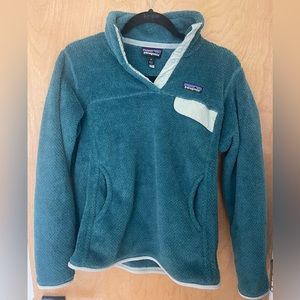 EUC Authentic PATAGONIA Re-Tool Half-Snap Pullover Teal Green Layer Medium